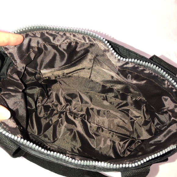 NWOT ZYSUN Nylon Crossbody Zip Closure Lightweight Waterproof Black Tote Handbag - Picture 5 of 15